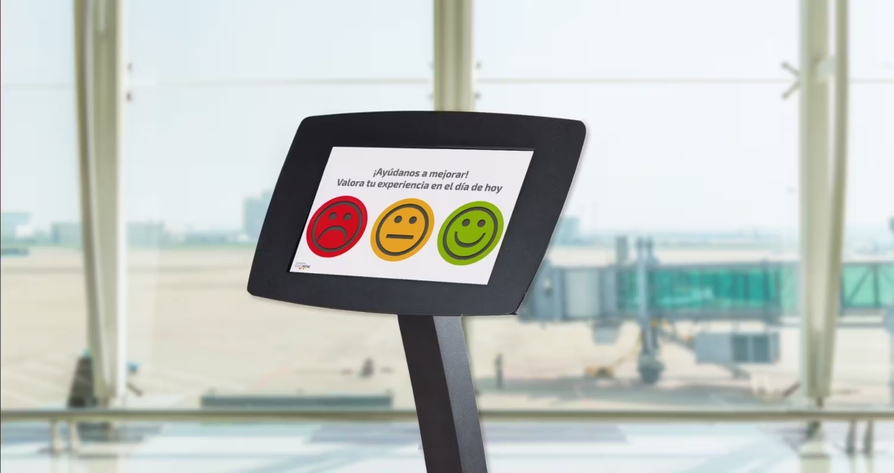 Smiley Feedback Tablet à l’aéroport