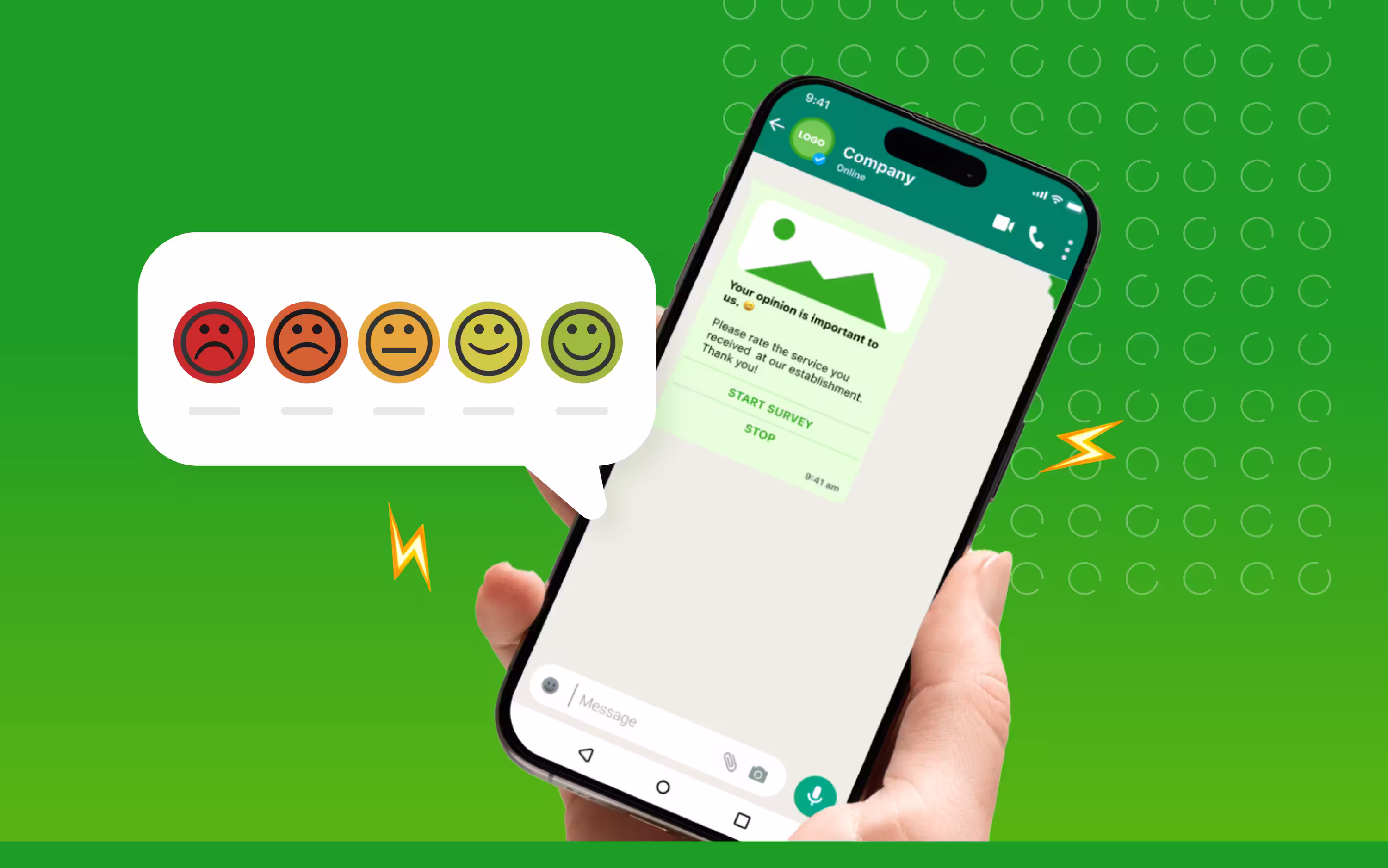 Enquête par WhatsApp avec RateNow